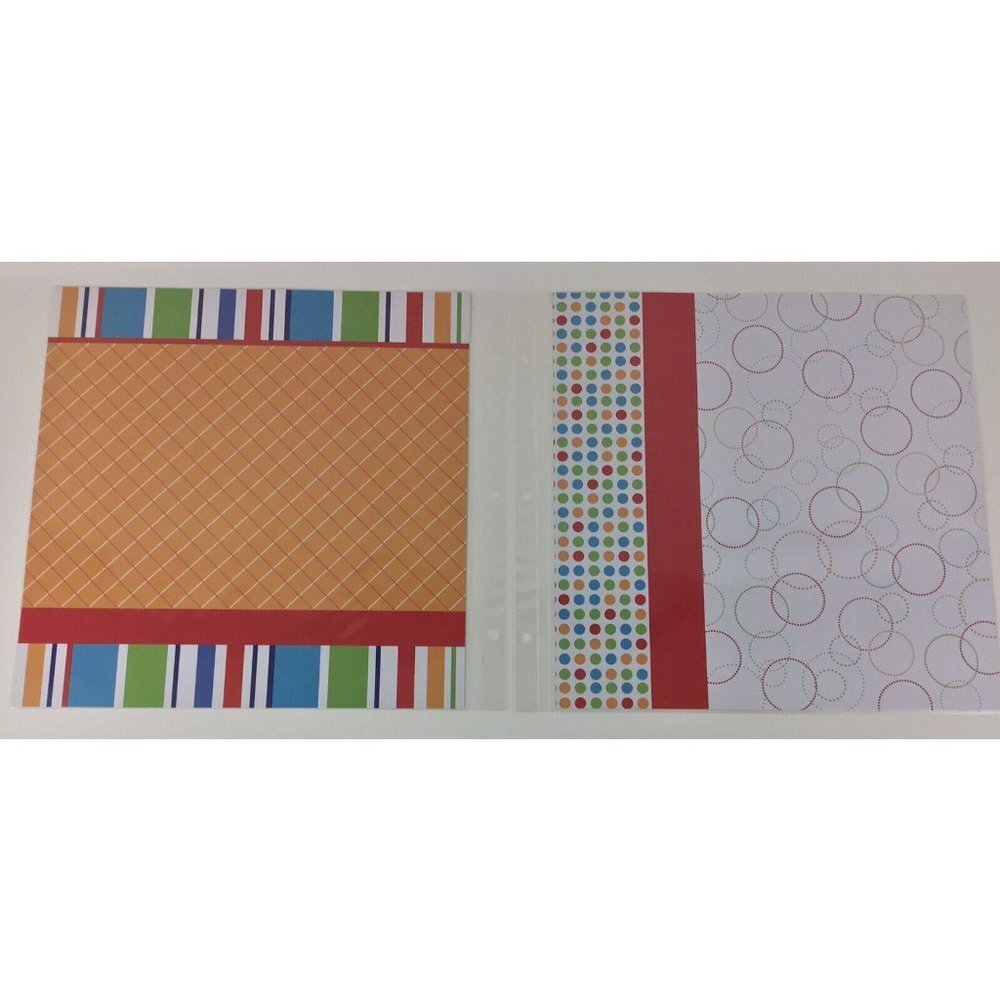 Scrapbook Lot Pages Bright Colors Family Kids Cut Outs 12x12 Paper Makes 16 Page - Picture 7 of 13